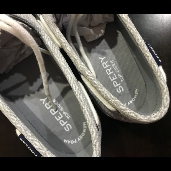 Sperry Top Sider Girls Sayel Grey Diamond Size 3.5 - Picture 6 of 8
